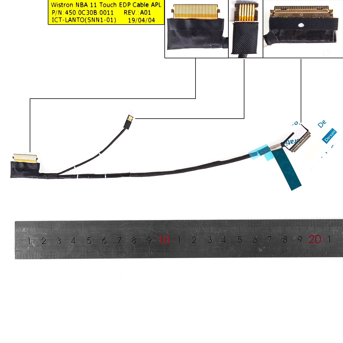 Picture of New LCD Display Screen Cable Replacement  For HP X360 11M-AD 11-ad  withtouch.